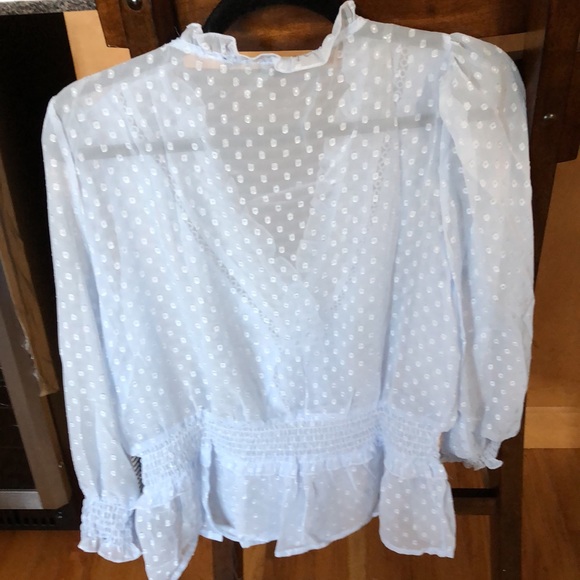 Light Blue Top By Haute Monde S M L 💙 - Picture 16 of 16